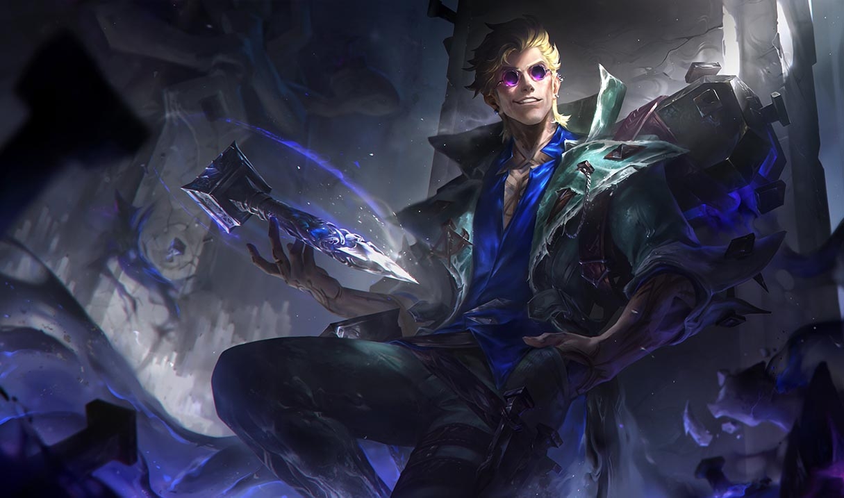 Locke splash art — Ashen Exorcist, mid lane AP assassin, Patch 26.13